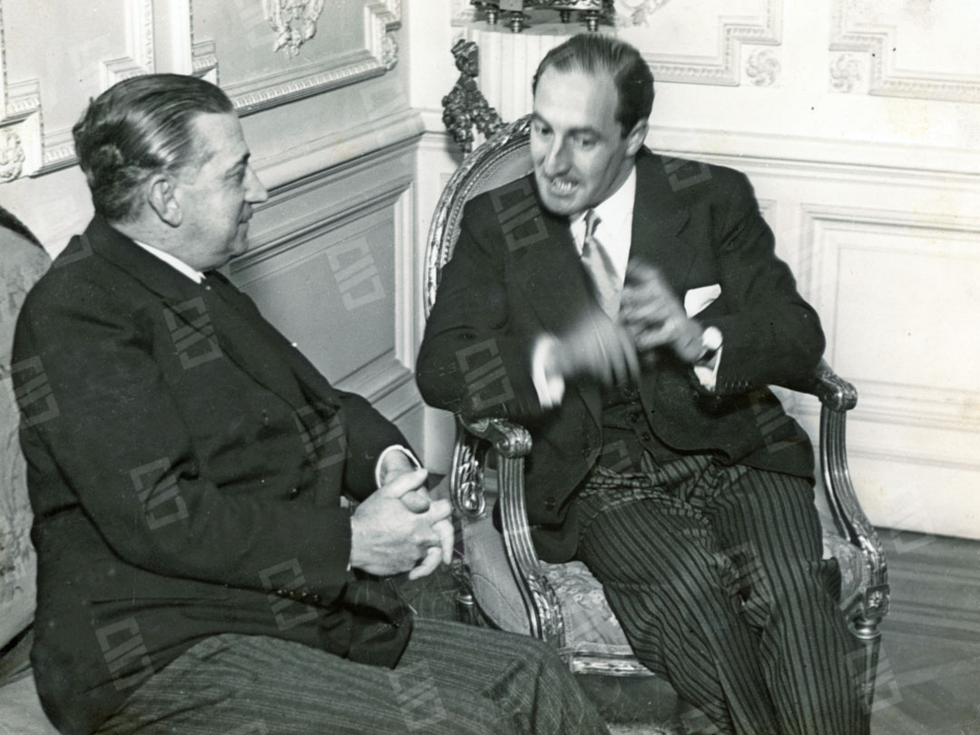 Lehendakari Agirre con el Presidente uruguayo general Alfredo Baldomir