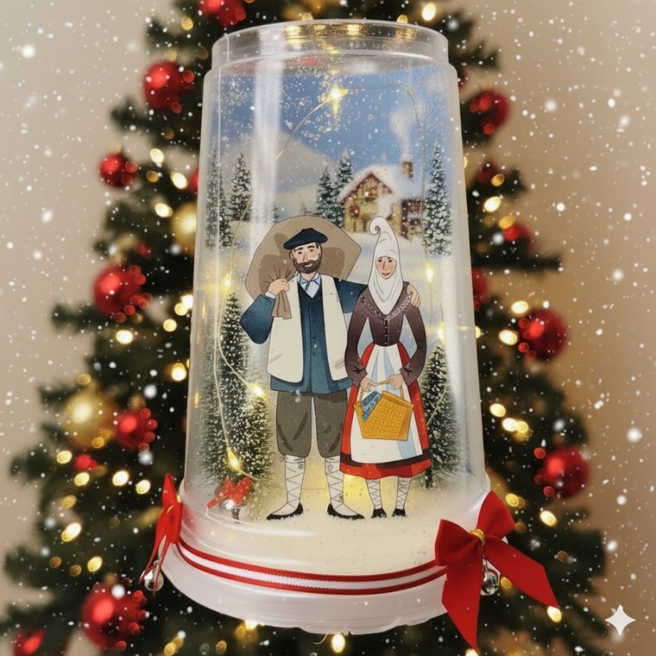 Olentzero y Mari Domingi en tu Bola de Nieve ¡Juguete DIY!